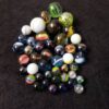 Classic Glass Marbles - Nostalgic Iranian Toy 40 Pcs in a Pack Different Color and Different Sizes