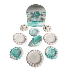 Concrete Haft Seen – Suitable for Nowruz with Pearl Design Set of 10