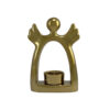 Decorative Ceramic Candle Holder with Angle Design in Gold