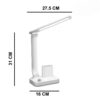 Architectural Metal Desk Lamp with Organizer – Minimalist Task Light