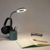 Modern Metal Desk Lamp with Organizer – Architectural Task Light