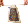 Drawstring Cotton Storage Bag - Reusable and Durable with Natural Fabric