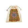 Drawstring Cotton Storage Bag - Reusable and Durable with Persian Tile Design