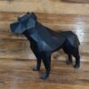 Geometric Pitbull Cubism Figurine - Handcrafted Modern Art