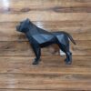 Geometric Pitbull Cubism Figurine - Handcrafted Modern Art