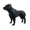 Geometric Pitbull Cubism Figurine - Handcrafted Modern Art