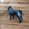 Geometric Pitbull Cubism Figurine - Handcrafted Modern Art