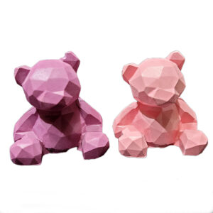 Geometric Teddy Bear Cubism Figurine – Artistic Cubism Decor Idea (Set of 2)