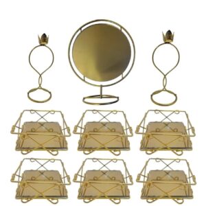 Haft Seen Metal Set for Timeless Celebrations Nowruz Persian New Year Elegant Design 9Pcs