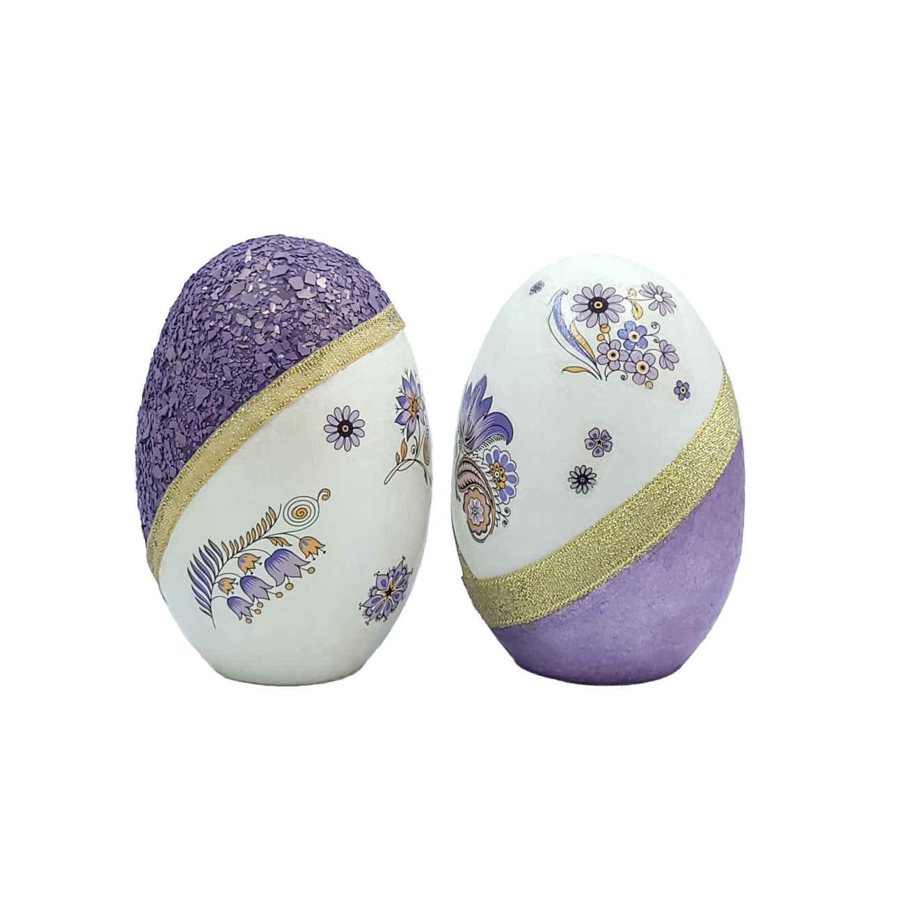 Haftseen Painted Egg for Iranian Nowruz Celebration – Floral Model (Pack of 2)