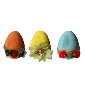 Haftseen Painted Egg for Iranian Nowruz Celebration – Floral (Pack of 3)