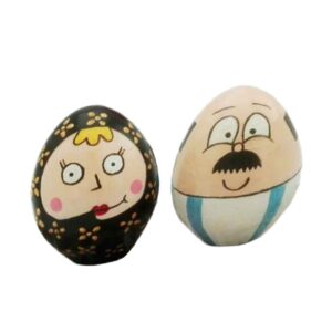 Haftseen Painted Egg for Iranian Nowruz Celebration – Gol Pari (Pack of 2)