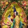 Hand-Knotted Persian Pictorial Rug from Tabriz – Stunning Peacocks