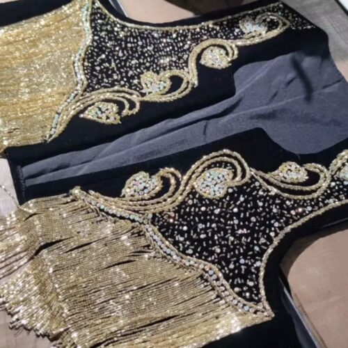 Traditional Kurdish Velvet Vest with Handcrafted Details and Ethnic Design