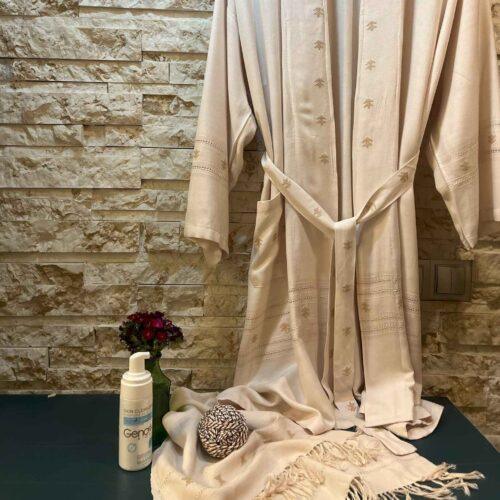 Handmade Persian Cotton Bathrobe, 100% Cotton Traditional Design and Gift