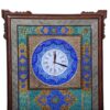 Handcrafted Persian Wooden Wall Clock - Khatam Marquetry Art, Model Yashm