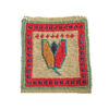 Fars Kilim Coaster – Cream Pistachio Pattern, Handwoven Wool Square