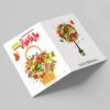 Happy Nowruz Greeting Card for Persian New Year Eid 10 Pcs Basket of Flower Code 01