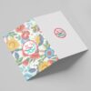 Happy Nowruz Greeting Card for Persian New Year Eid 10 Pcs Colorful Flowers Code 06