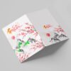 Happy Nowruz Greeting Card for Persian New Year Eid 10 Pcs Fish & Blossom Code 04