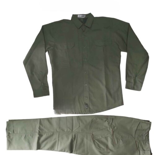 Iranian Military Uniform – Green Cotton Army Style Uniform for Men