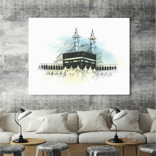 Kaaba Framed Print Wall Art – Islamic Religious Home Decor