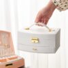 Jewelry Box with Multi-Tier Storage wih Mirror and Lock for Organized Accessories
