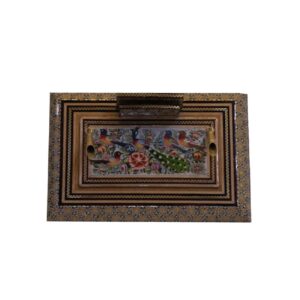 Signature Bird & Flower – Khatamkari Desk Organizer for Cards & Pens