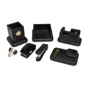 Leather Office Desk Set – Suitable for Office Pack of 8 in Black