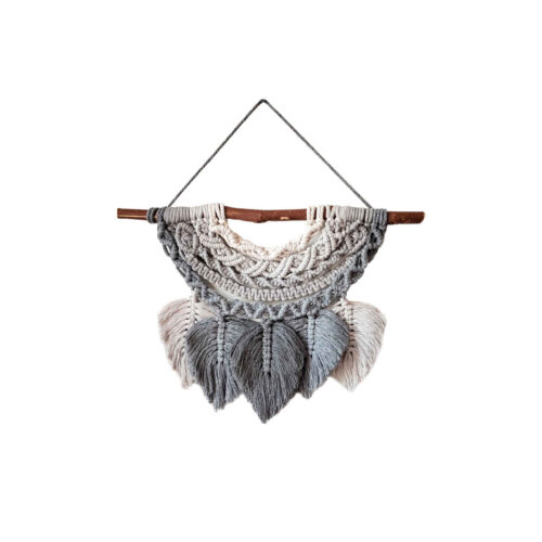 Handmade Cotton Macramé Wall Hanging Tapestry, Boho Nature Wall Decor for Home