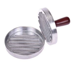 Manual Shami Kebab and Burger Press – in Aluminum & Wood-Handle