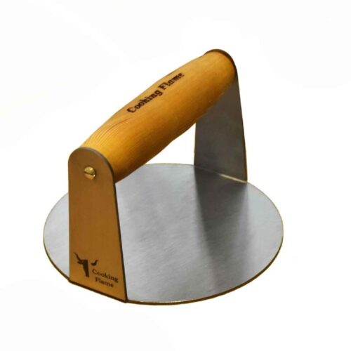 Manual Shami Kebab and Burger Press - Stainless steel with Wood-Handle