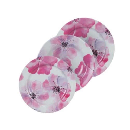 Melamine Plate Set - Microwave and Dishwasher Safe, Durable (Pack of 18)