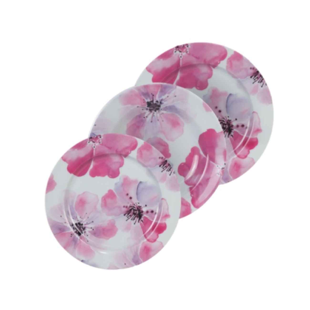 Melamine Plate Set – Microwave and Dishwasher Safe, Durable (Pack of 18)