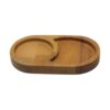 Natural Rustic Wooden Coasters 2-Pack – Oval Elegance for Your Table