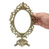 Persian Brass Mirror Frame Candlesticks Set Traditional Design Elegant Style