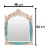 Persian Copper Turquoise Inlay Mirror Frame & Candlesticks Perfect for Wedding Ceremony