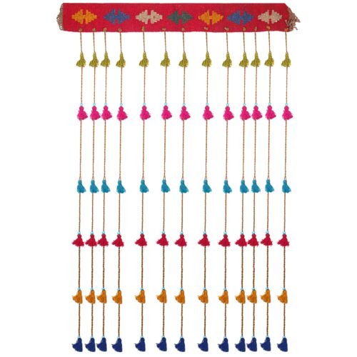 Persian Wool Kilim Tassel Wall Hanging Tapestry, Traditional Handwoven Wall Decor