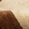 Authentic Handwoven Persian Gabbeh Rug in Cream - Minimalist Wool Carpet