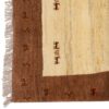 Authentic Handwoven Persian Gabbeh Rug in Cream - Minimalist Wool Carpet