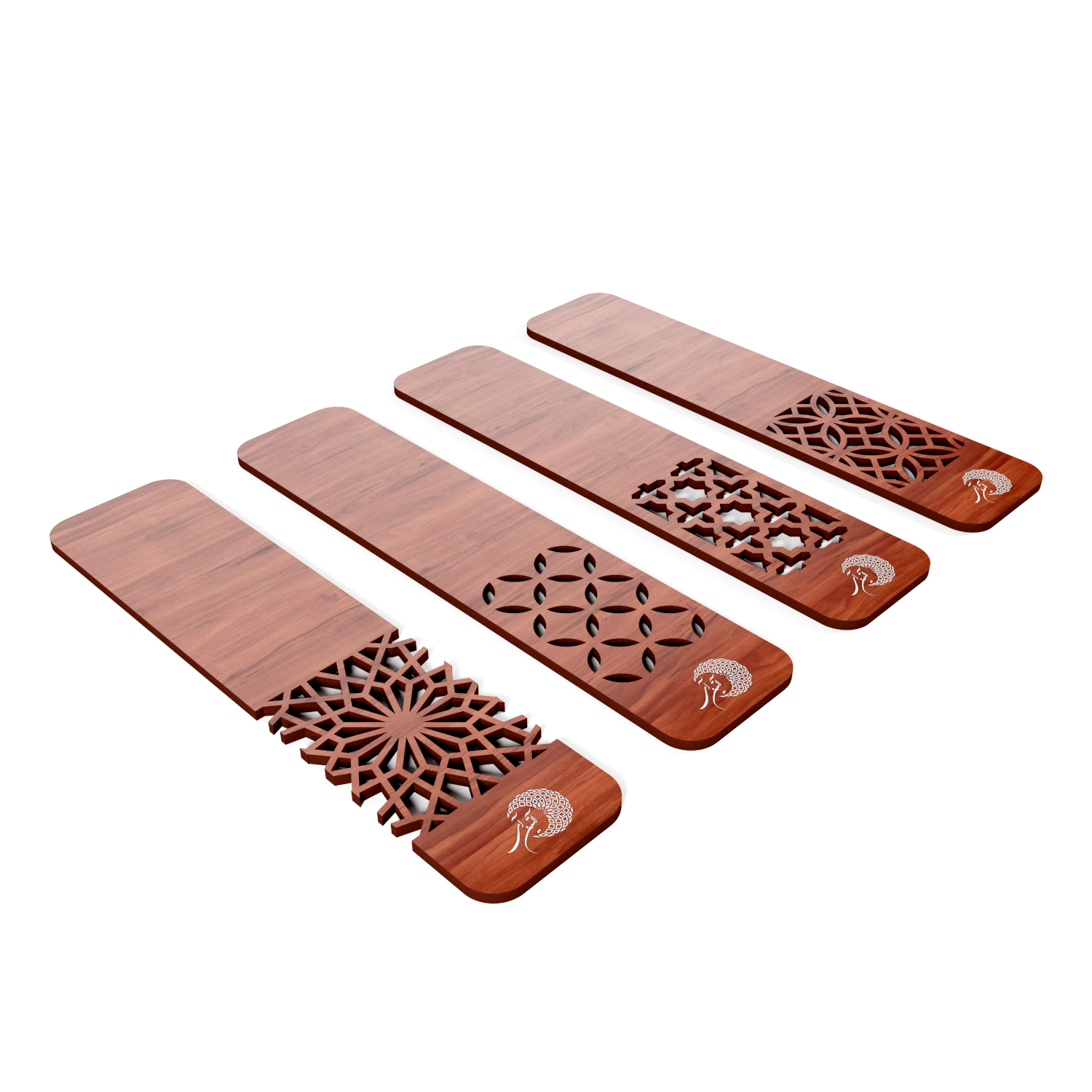 Persian Inspired Wooden Bookmark – Set of 4