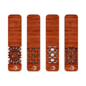 Persian Inspired Wooden Bookmark – Set of 4
