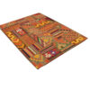 Persian Patchwork Kilim Rug Handwoven Geometric Orange