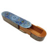 Persian Wooden Pencil Box Handcrafted Khatamkari - Perfect for Gift in Blue