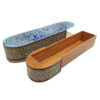 Persian Wooden Pencil Box Handcrafted Khatamkari - Perfect for Gift in Blue