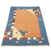 Blue Fars Kilim Rug Featuring Animal Motifs - Handwoven Persian Wool