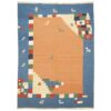 Blue Fars Kilim Rug Featuring Animal Motifs - Handwoven Persian Wool