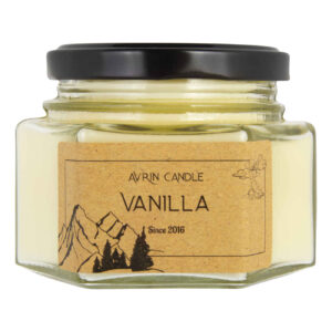 Scented Candle Jar for Gift and Decoration with Vanilla Scent for Every Mood in Yellow
