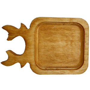 Deer Antler Design Wooden Coasters 2-Pack – Square Boho Table Accessory