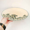 Ceramic Dinnerware Plate - Blossom Pattern, Artistic Foliage, Microwave & Dishwasher Safe